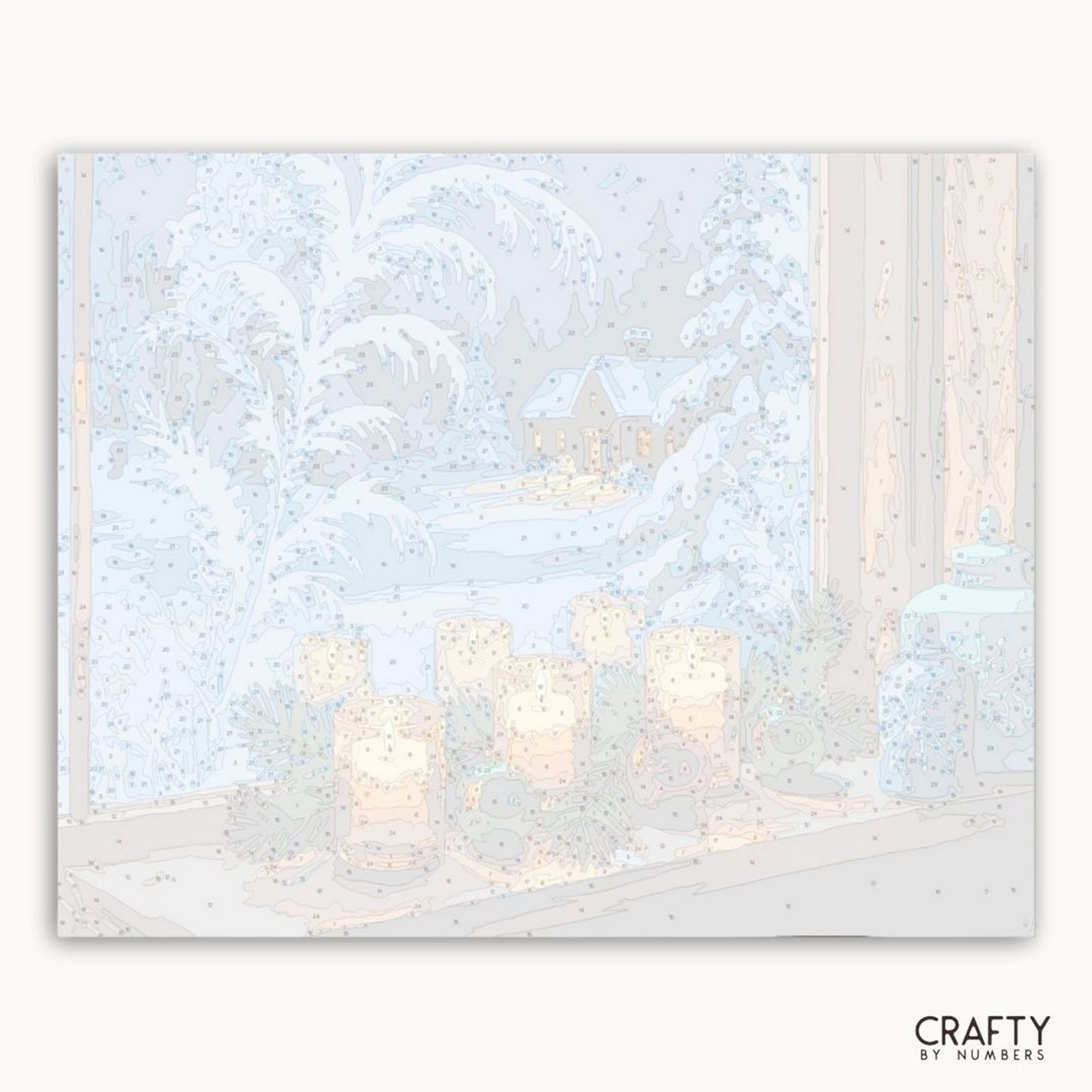 Through the Winter Glass paint by numbers artwork