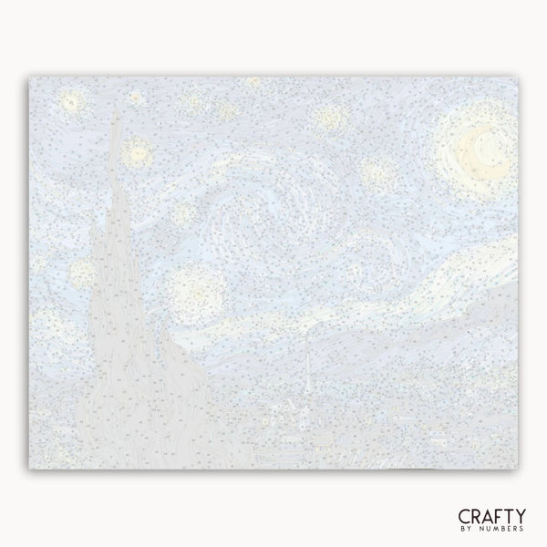 White paper with gold stars on a white background, branded 'Crafty by Numbers'.