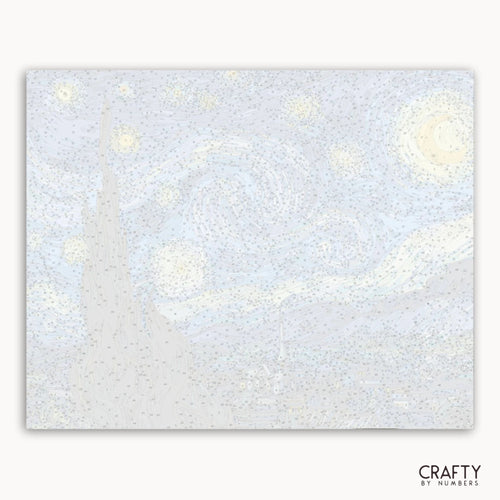 White paper with gold stars on a white background, branded 'Crafty by Numbers'.