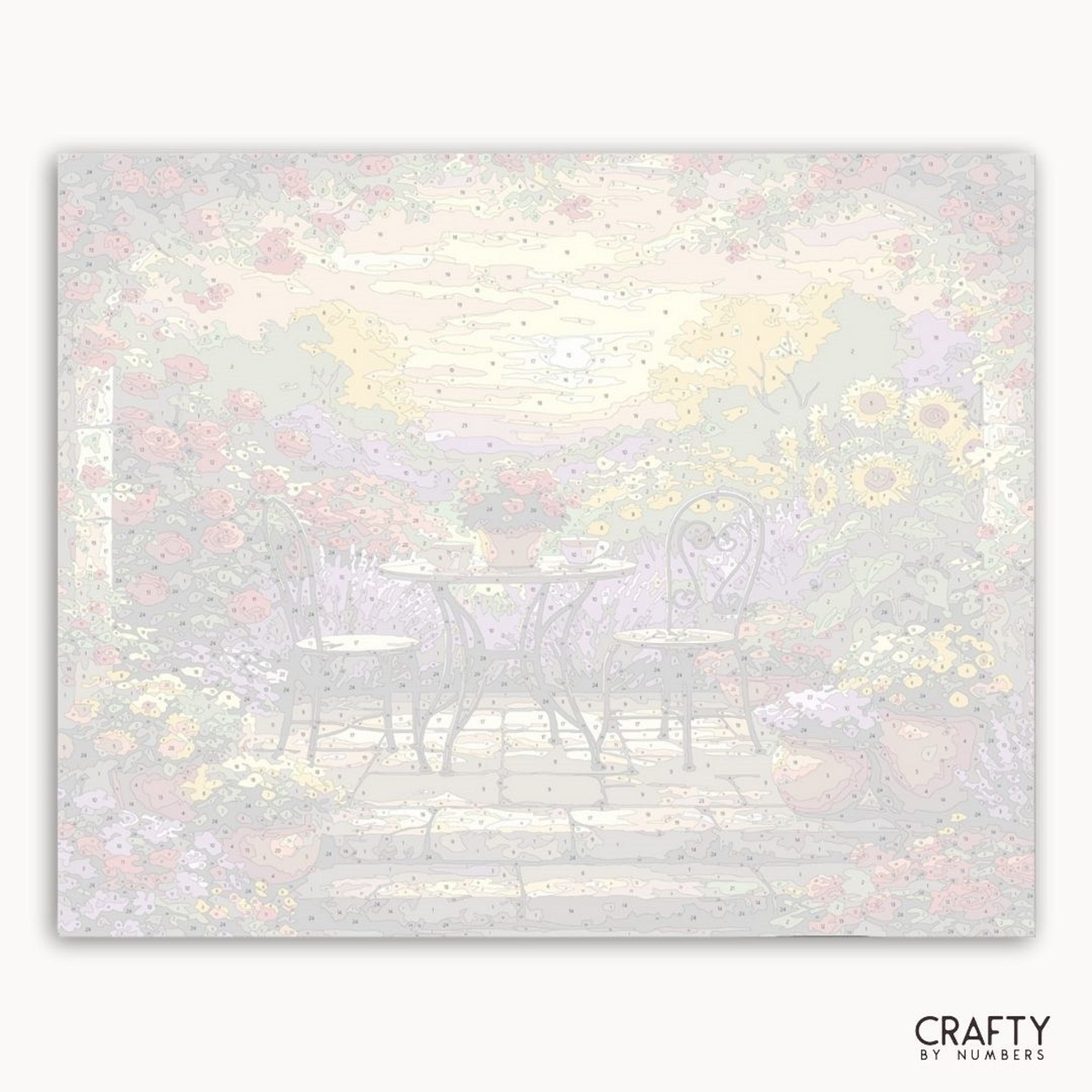 Iridescent holographic paper with a subtle pattern on a white background, branded 'Crafty by Numbers'.