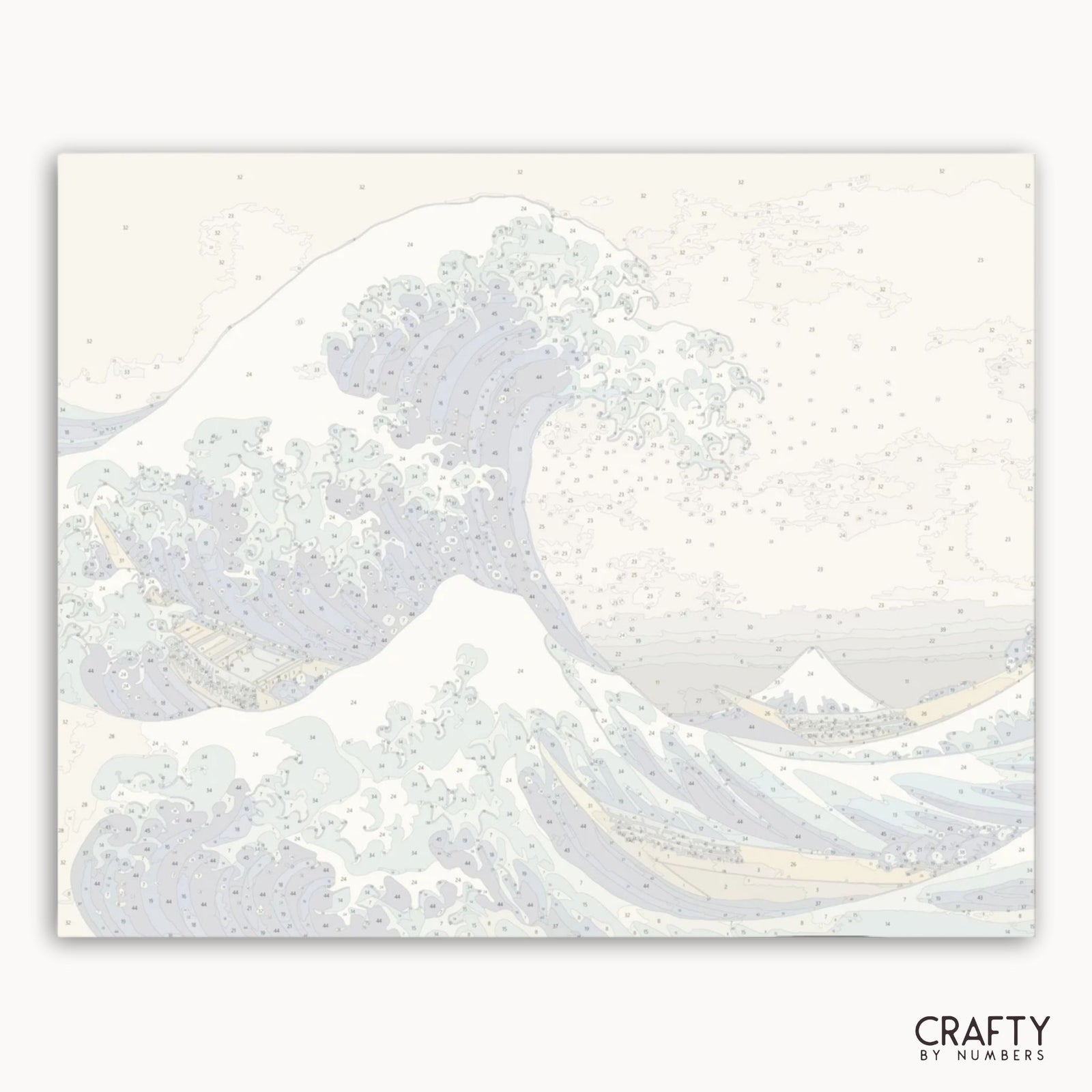 Great Wave off Kanagawa numbered reference sheet