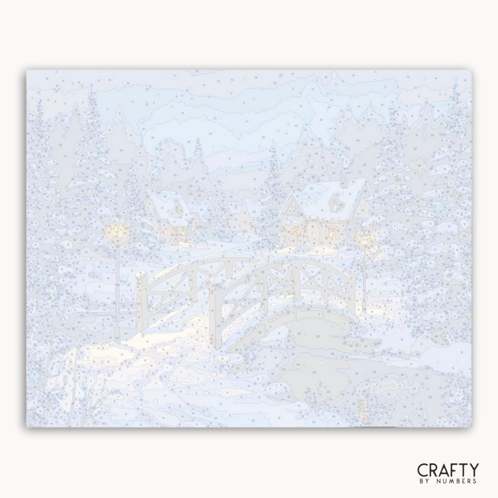 Bridge to Christmas Eve paint by numbers artwork