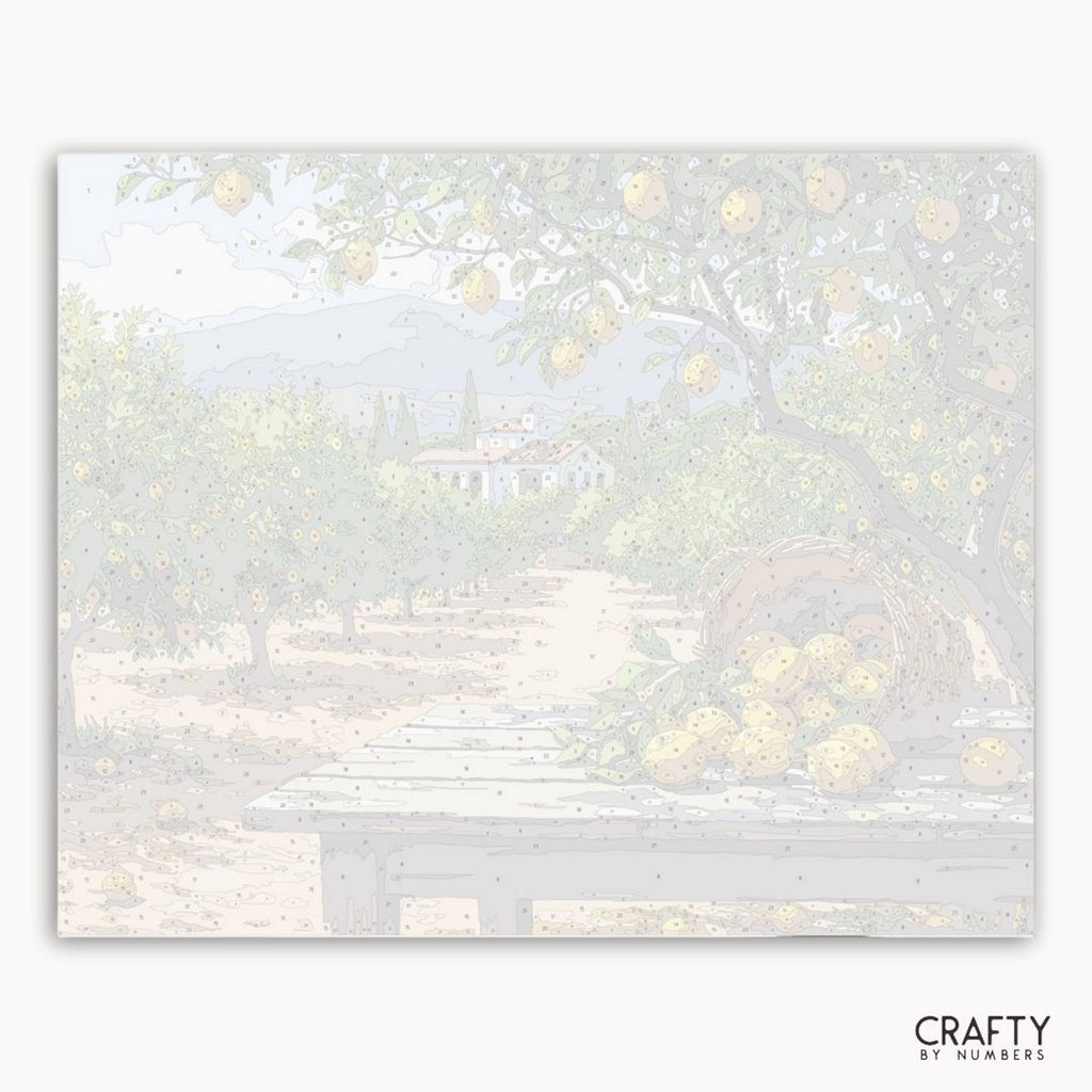 White paper with a subtle tree pattern and 'Crafty by Numbers' branding.