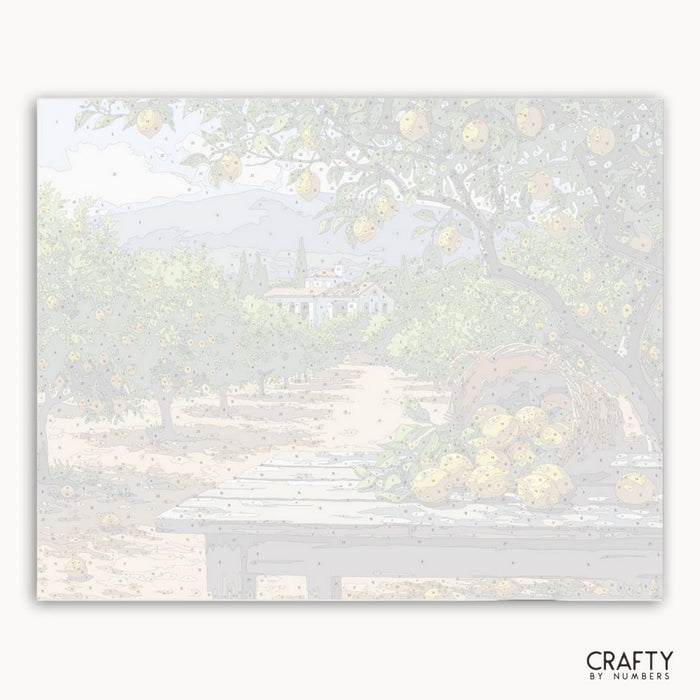 White paper with a subtle tree pattern and 'Crafty by Numbers' branding.