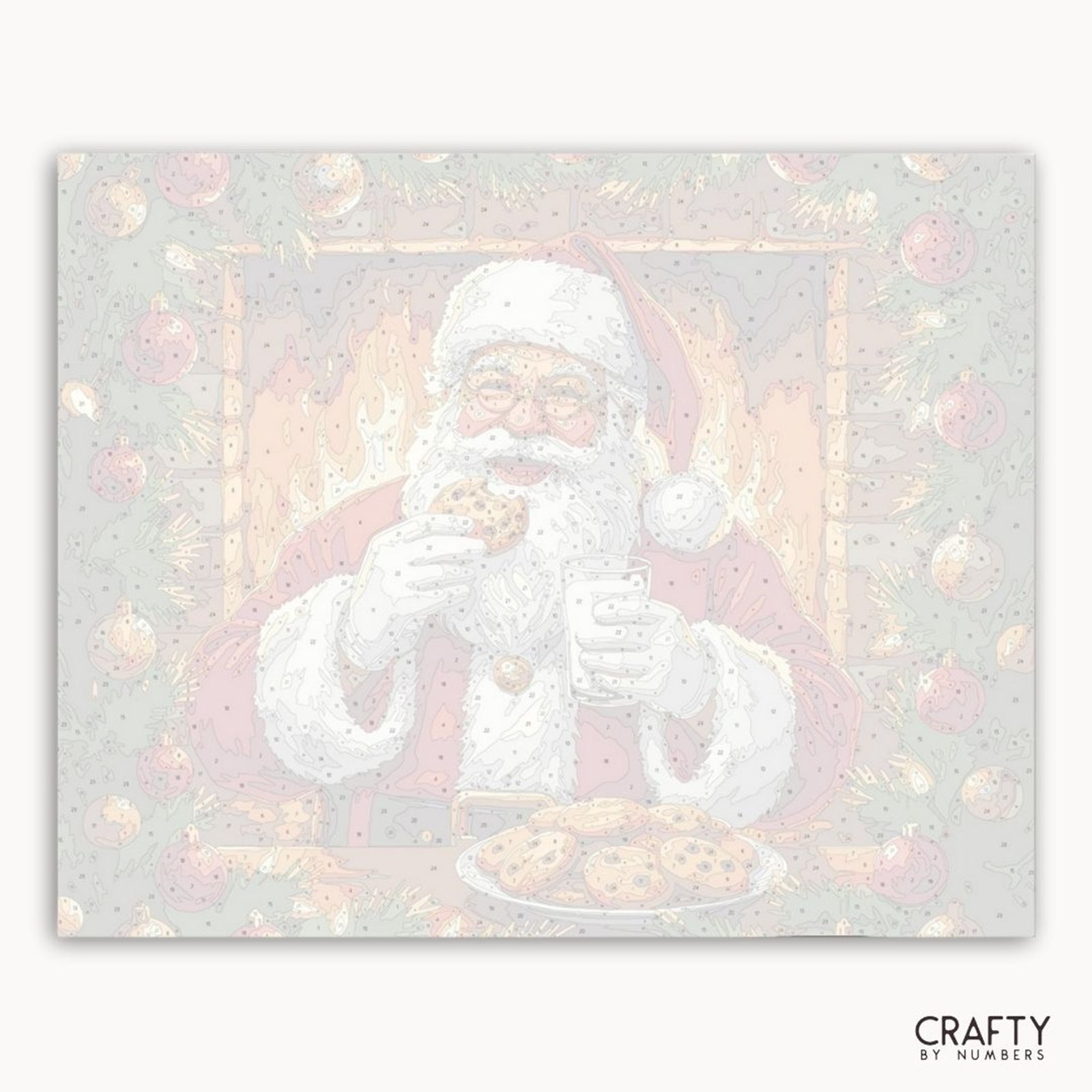 Santa’s Snack Break paint by numbers artwork