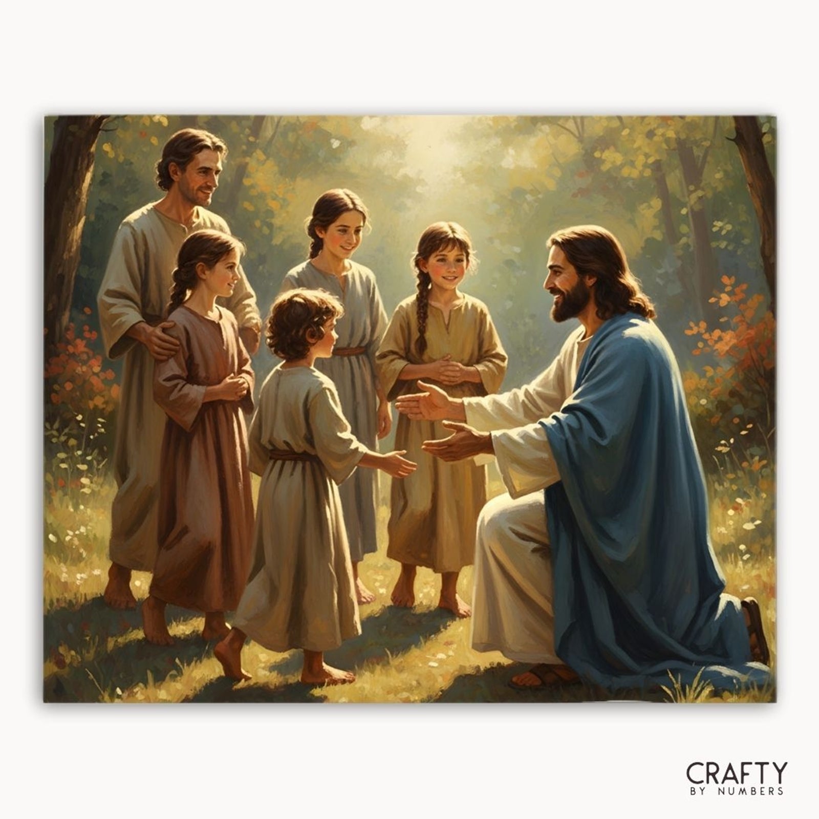 Bless the Children paint by numbers artwork