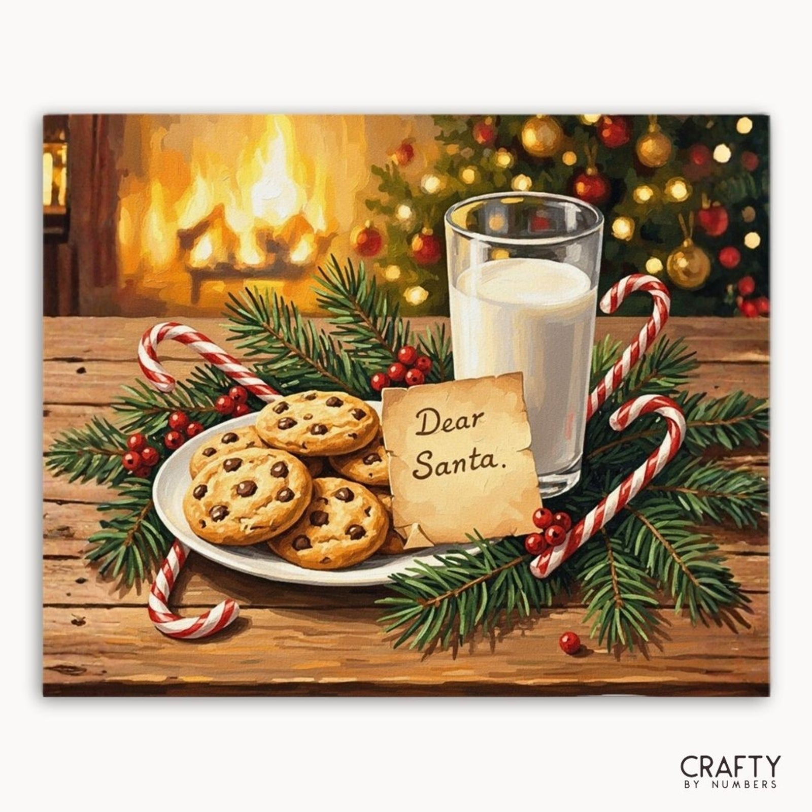 Christmas Eve Wishes paint by numbers artwork