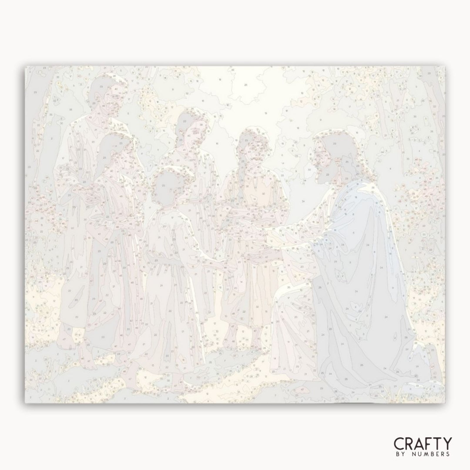Bless the Children paint by numbers artwork