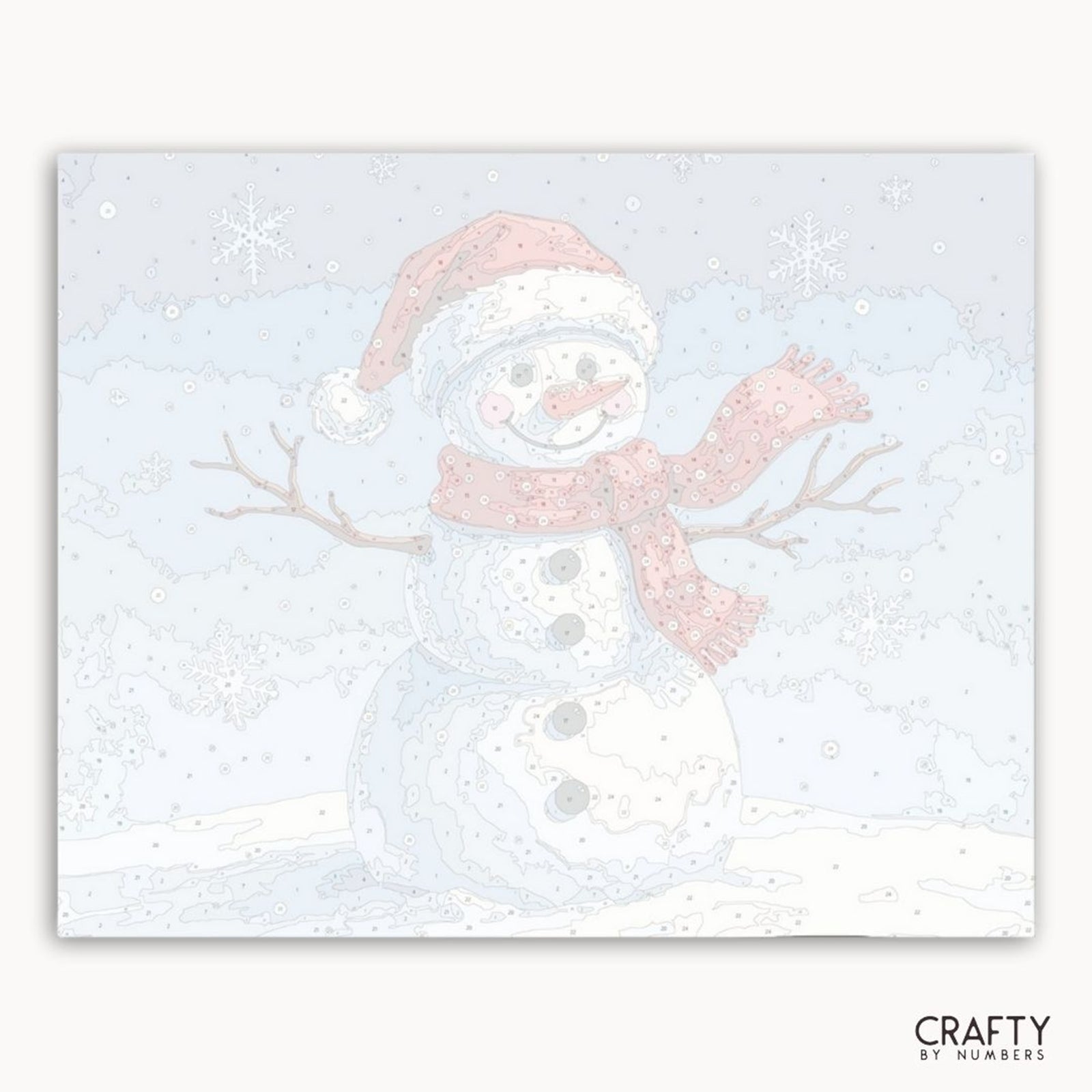 Snowman Smiles paint by numbers artwork