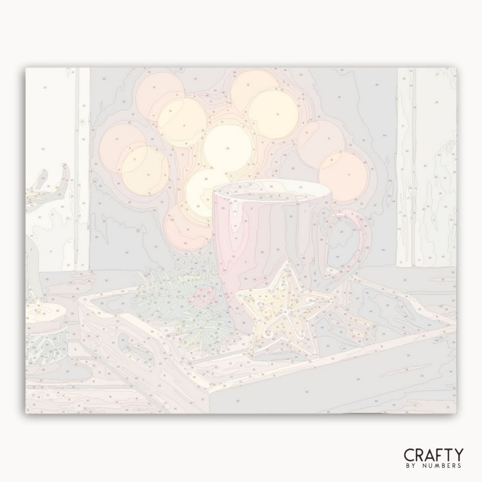 Merry Mug Moments paint by numbers artwork