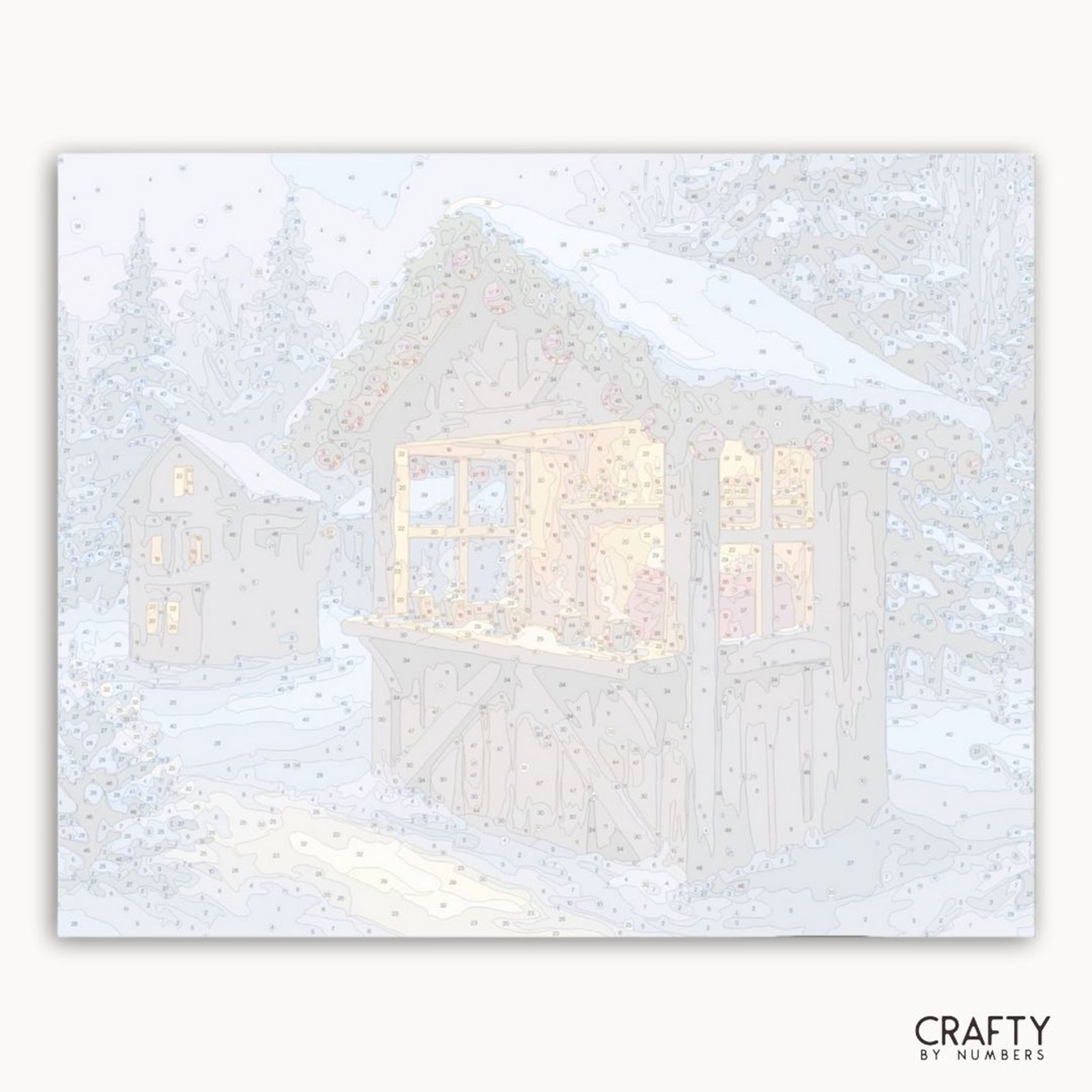 Warm Sips in Winter paint by numbers artwork