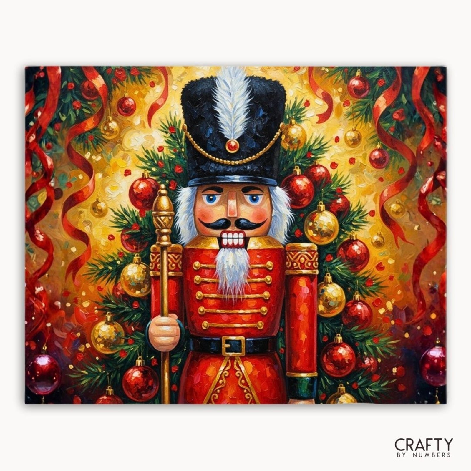 The Golden Nutcracker paint by numbers artwork