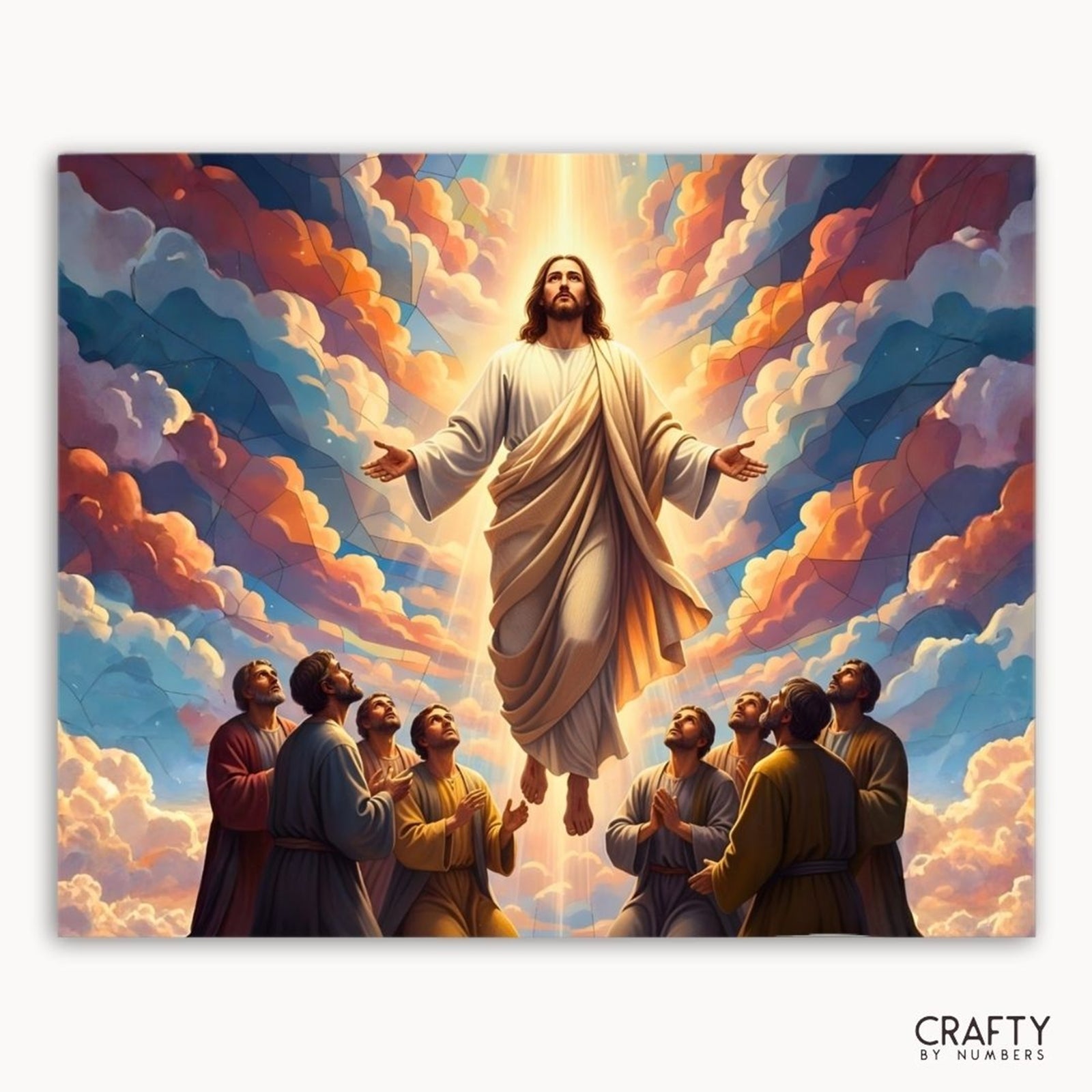 Risen in Glory paint by numbers artwork