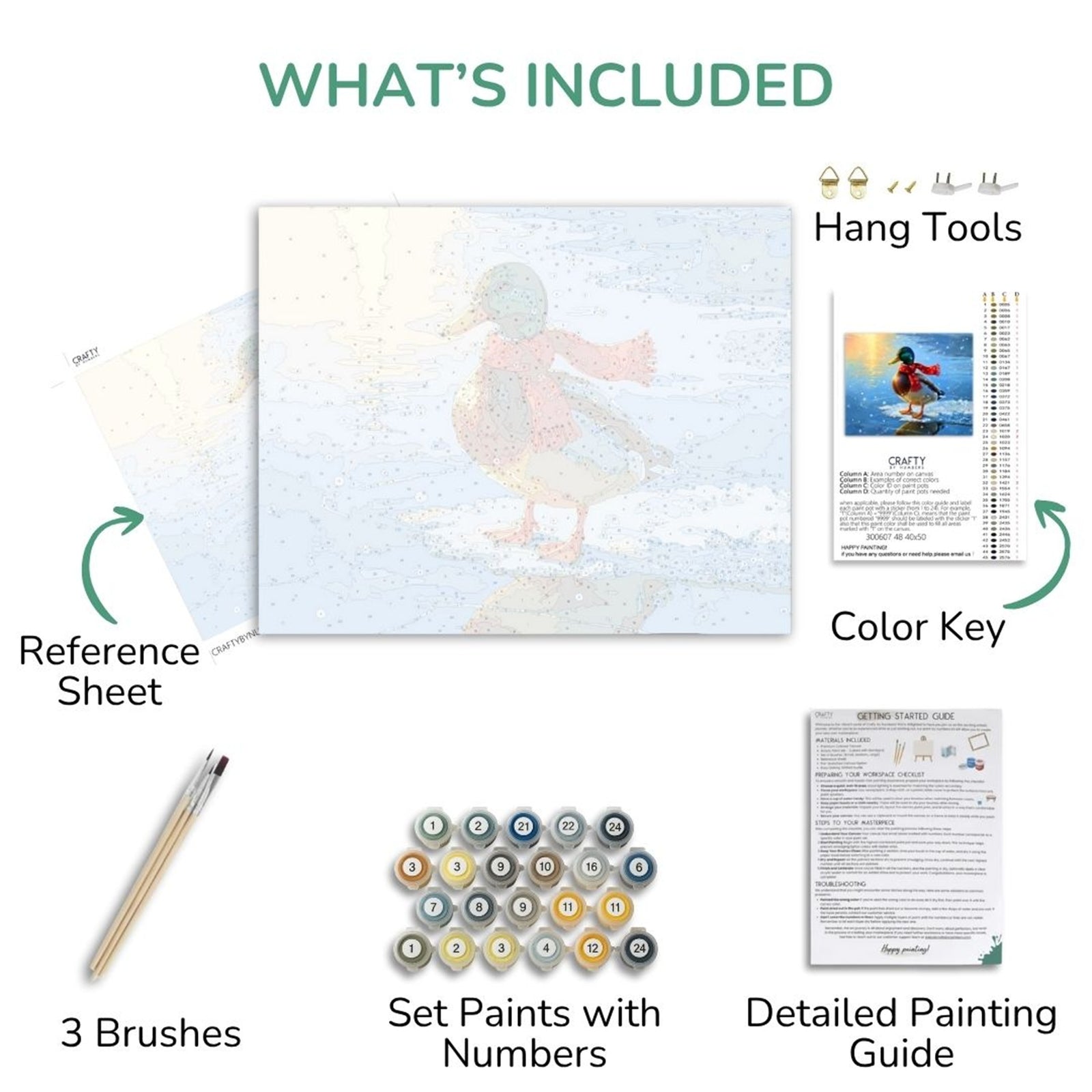 Duck the Halls paint by numbers artwork