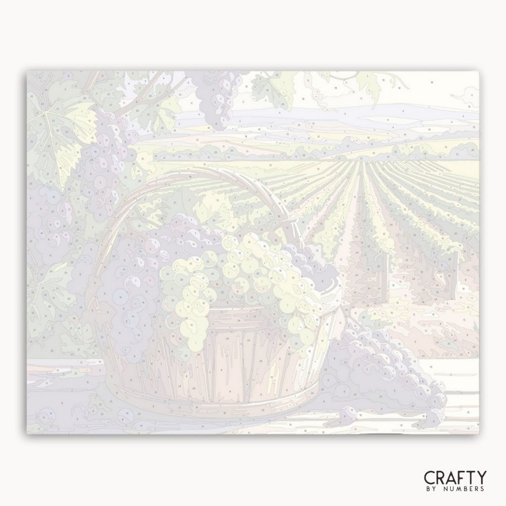 Holographic sheet with a basket design on a white background, branded 'Crafty by Numbers'.