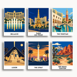 Las Vegas travel poster mini paint by numbers collection