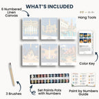 Las Vegas travel poster mini paint by numbers collection