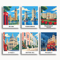 London travel poster mini paint by numbers collection
