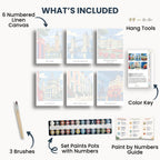 London travel poster mini paint by numbers collection