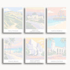Los Angeles travel poster mini paint by numbers collection