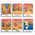 Luxor travel poster mini paint by numbers collection
