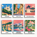 Lyon travel poster mini paint by numbers collection