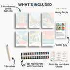 Macau travel poster mini paint by numbers collection