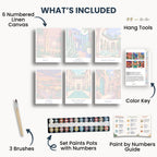 Marrakech travel poster mini paint by numbers collection