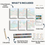 Medellín travel poster mini paint by numbers collection