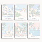 Miami travel poster mini paint by numbers collection
