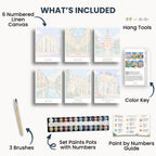 Milan travel poster mini paint by numbers collection