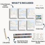 Monaco travel poster mini paint by numbers collection