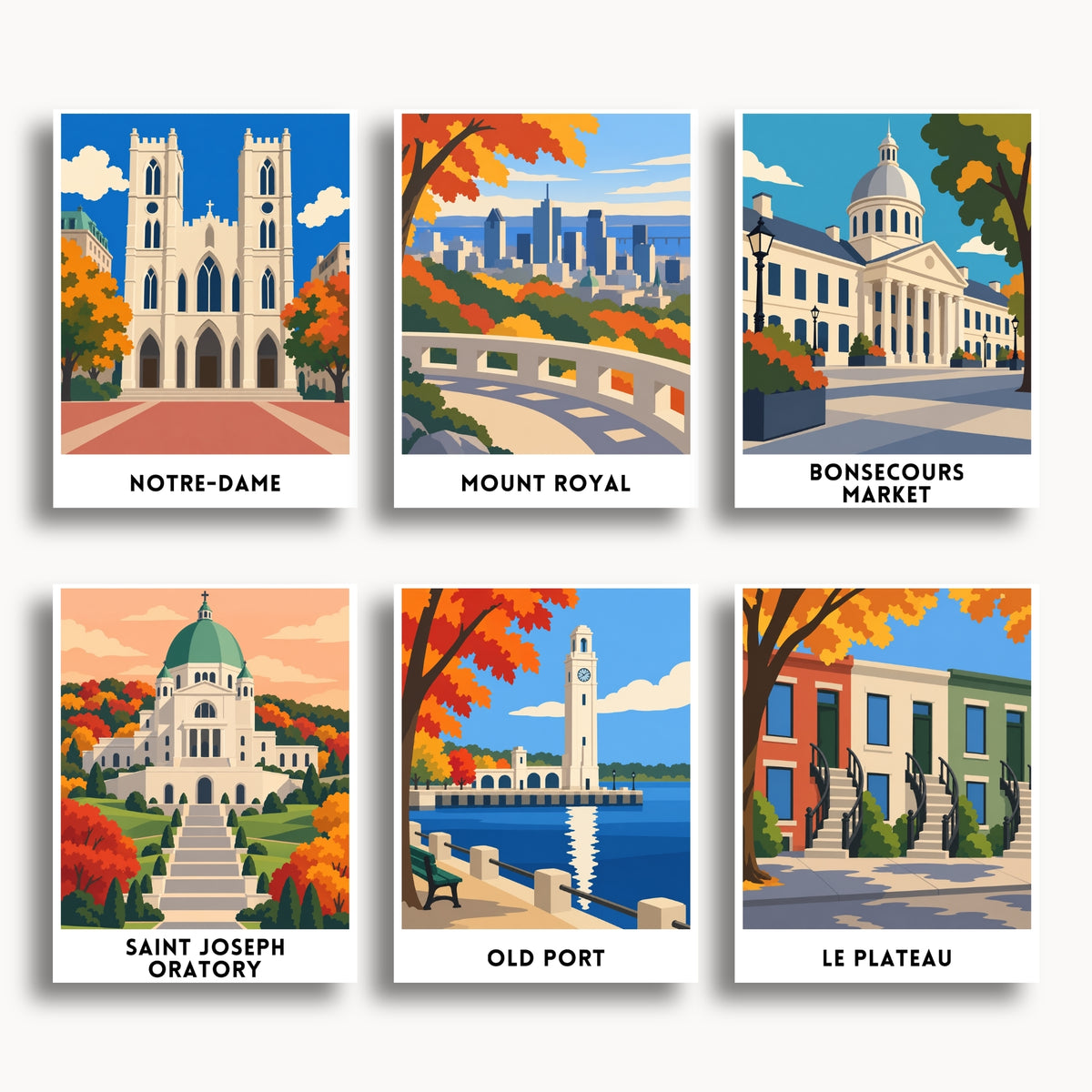 Montreal travel poster mini paint by numbers collection