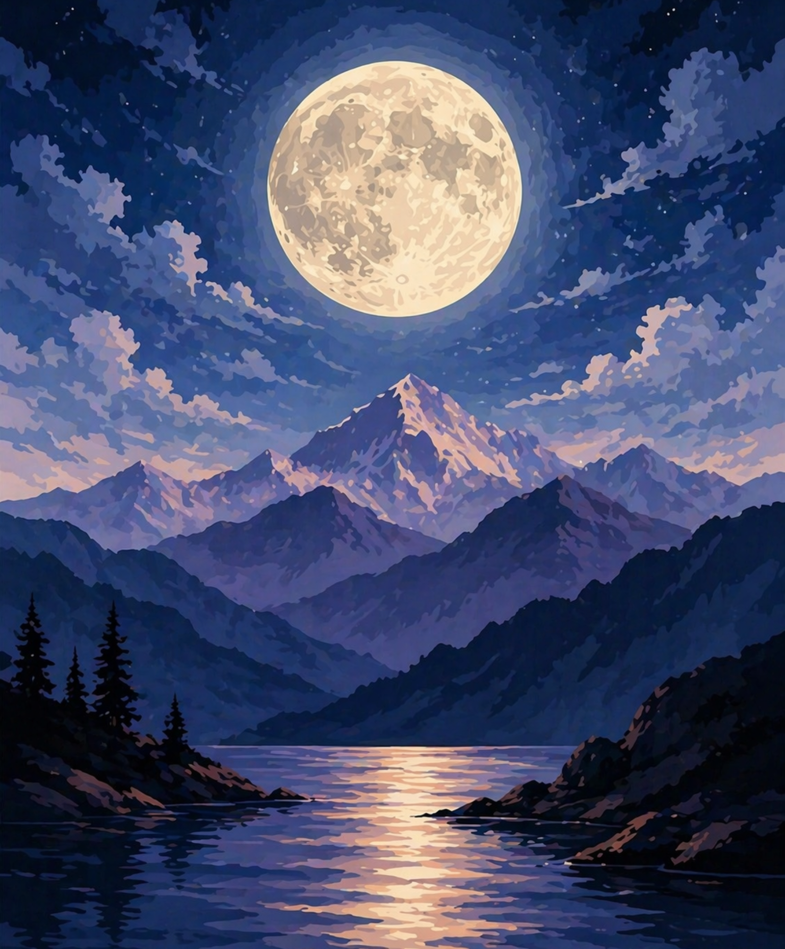 Moonlit Mountains