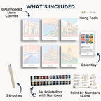 Mumbai travel poster mini paint by numbers collection