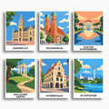 Munich travel poster mini paint by numbers collection