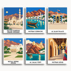 Muscat travel poster mini paint by numbers collection
