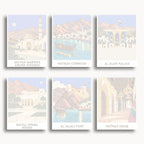 Muscat travel poster mini paint by numbers collection
