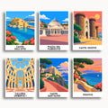 Naples travel poster mini paint by numbers collection