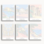 Naples travel poster mini paint by numbers collection