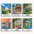 New Orleans travel poster mini paint by numbers collection
