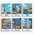 New York travel poster mini paint by numbers collection