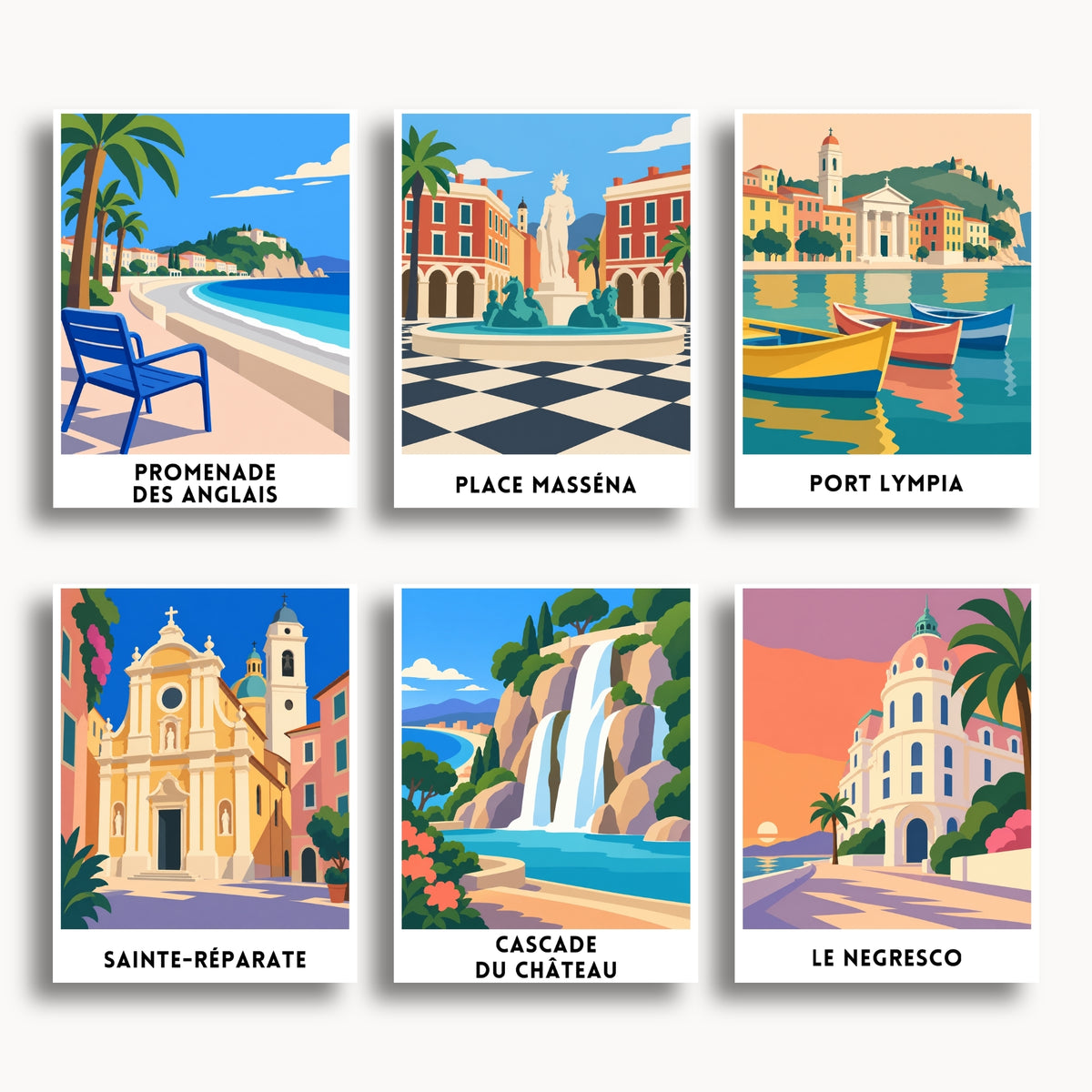 Nice travel poster mini paint by numbers collection