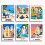 Nice travel poster mini paint by numbers collection