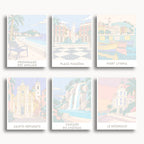 Nice travel poster mini paint by numbers collection