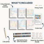 Nice travel poster mini paint by numbers collection