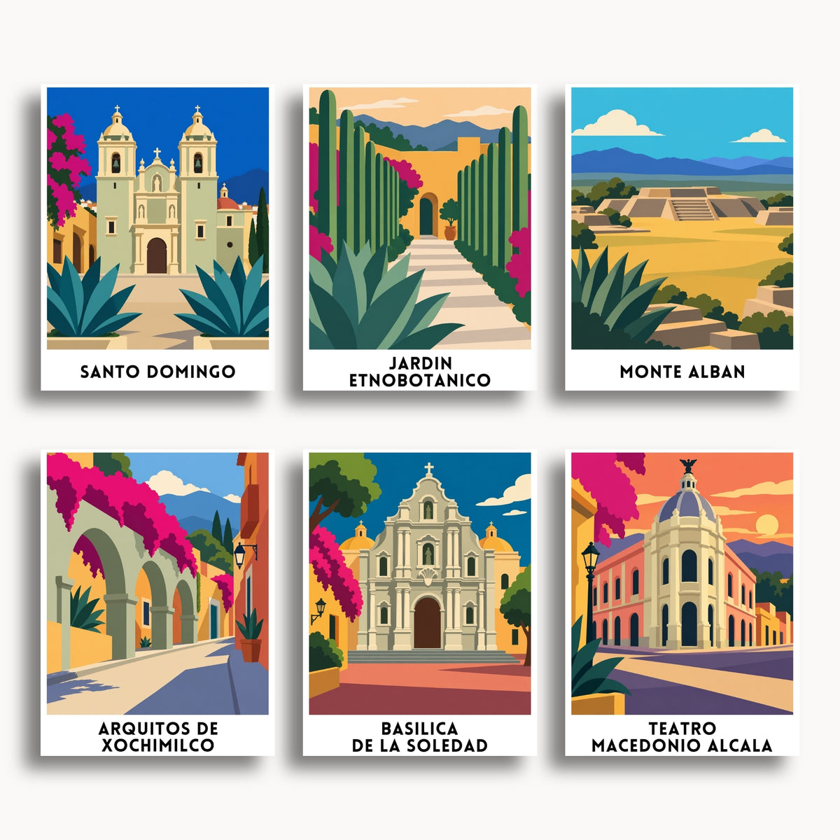 Oaxaca travel poster mini paint by numbers collection