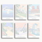 Oslo travel poster mini paint by numbers collection