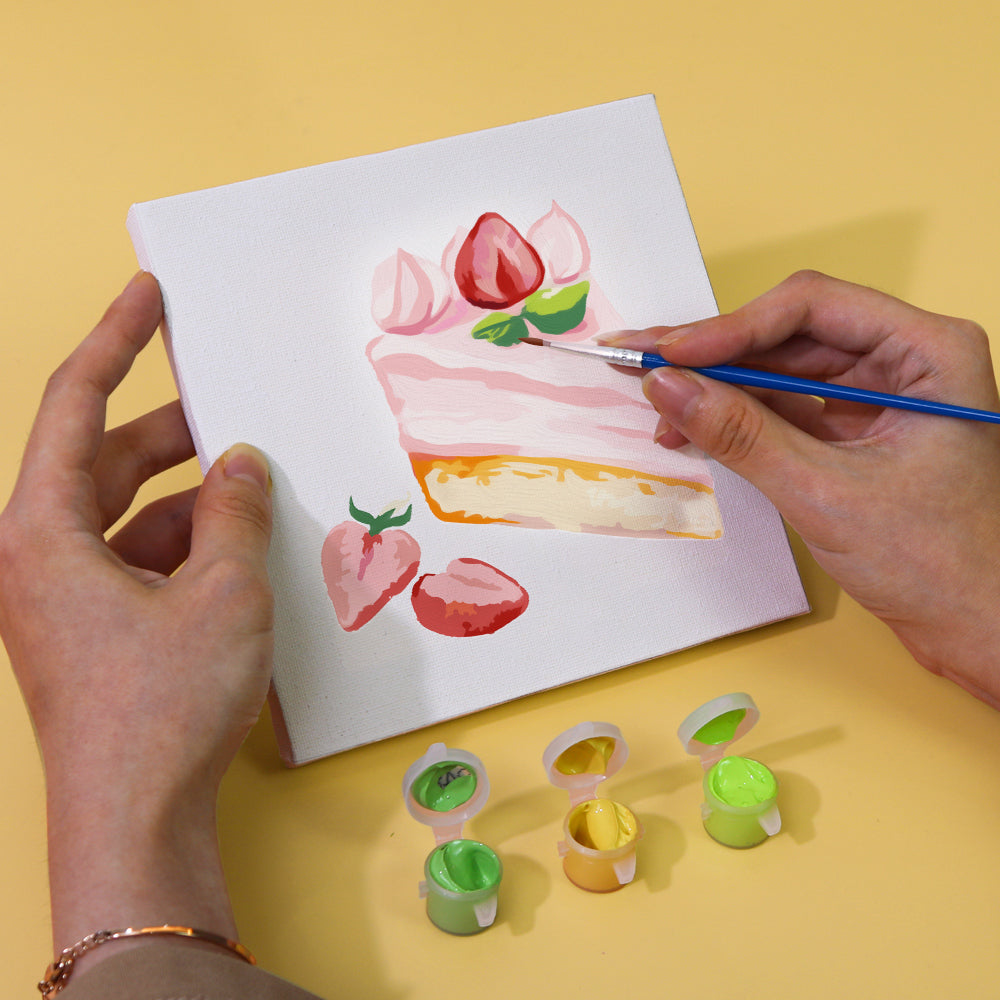 Dessert-themed miniature painting set with ice cream cone artwork
