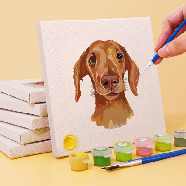 Pawfect Pals mini paint by numbers kit with cute puppy design